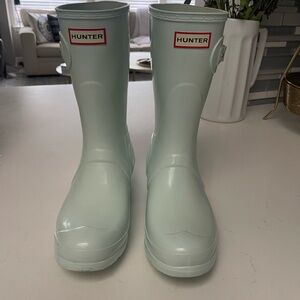 Hunter Mint Green Rain Boots